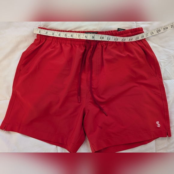 Todd Snyder Bright Red Swim Trunks - Picture 3 of 4